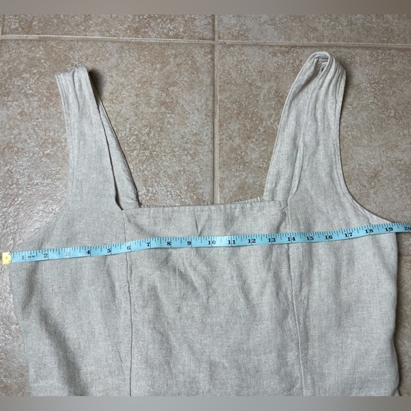 Old Navy Beige Linen Blend Mini Dress, Size Large Tall - Picture 6 of 11